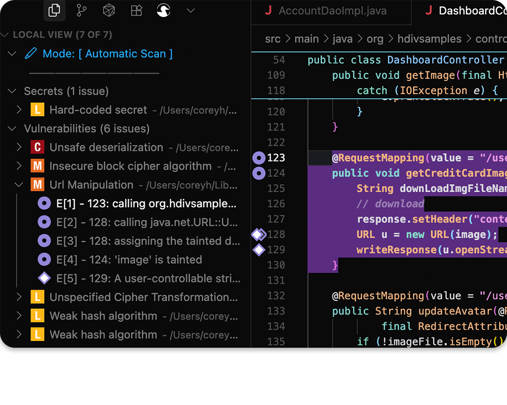 Remediation guidance and code fix suggestions in Code Sight