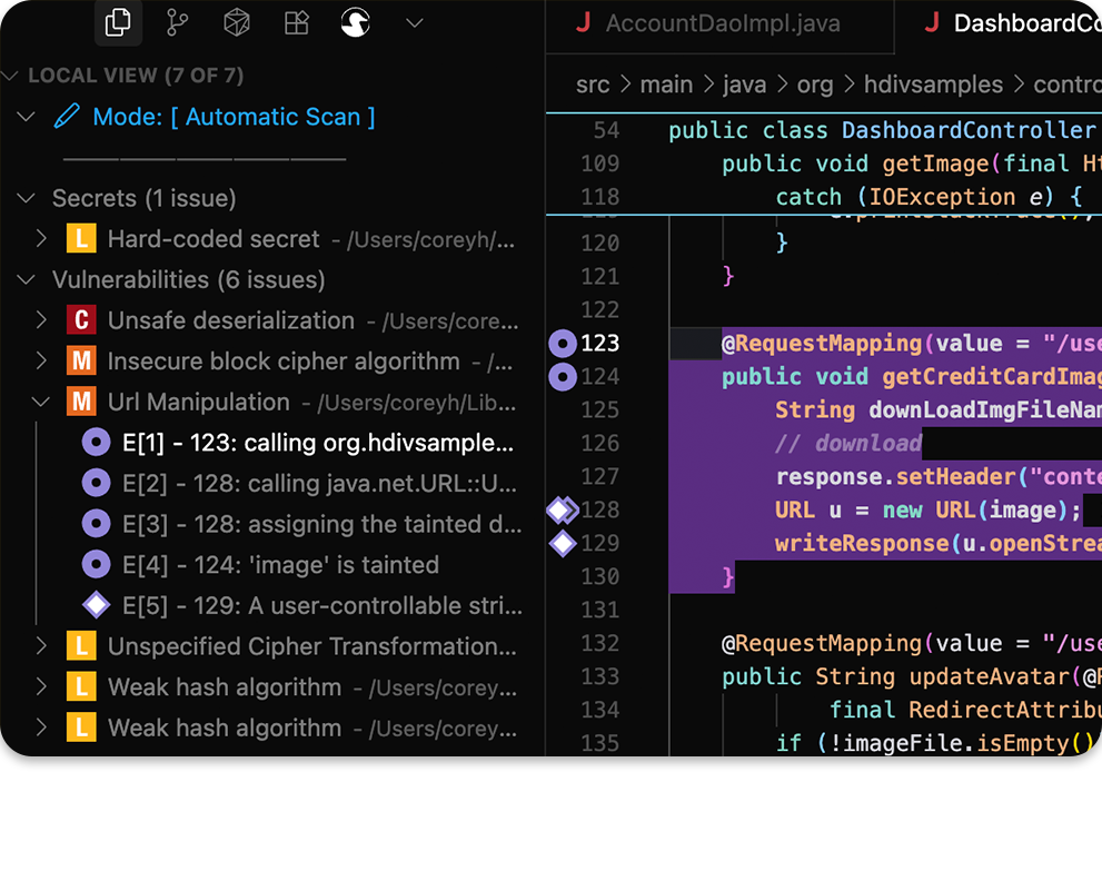 Remediation guidance and code fix suggestions in Code Sight