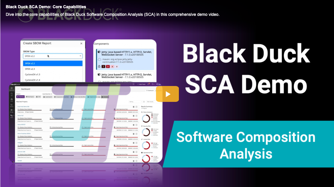 Black Duck SCA On-Demand Demo